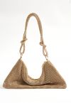 Full Diamond Double String Shoulder Bag in Gold