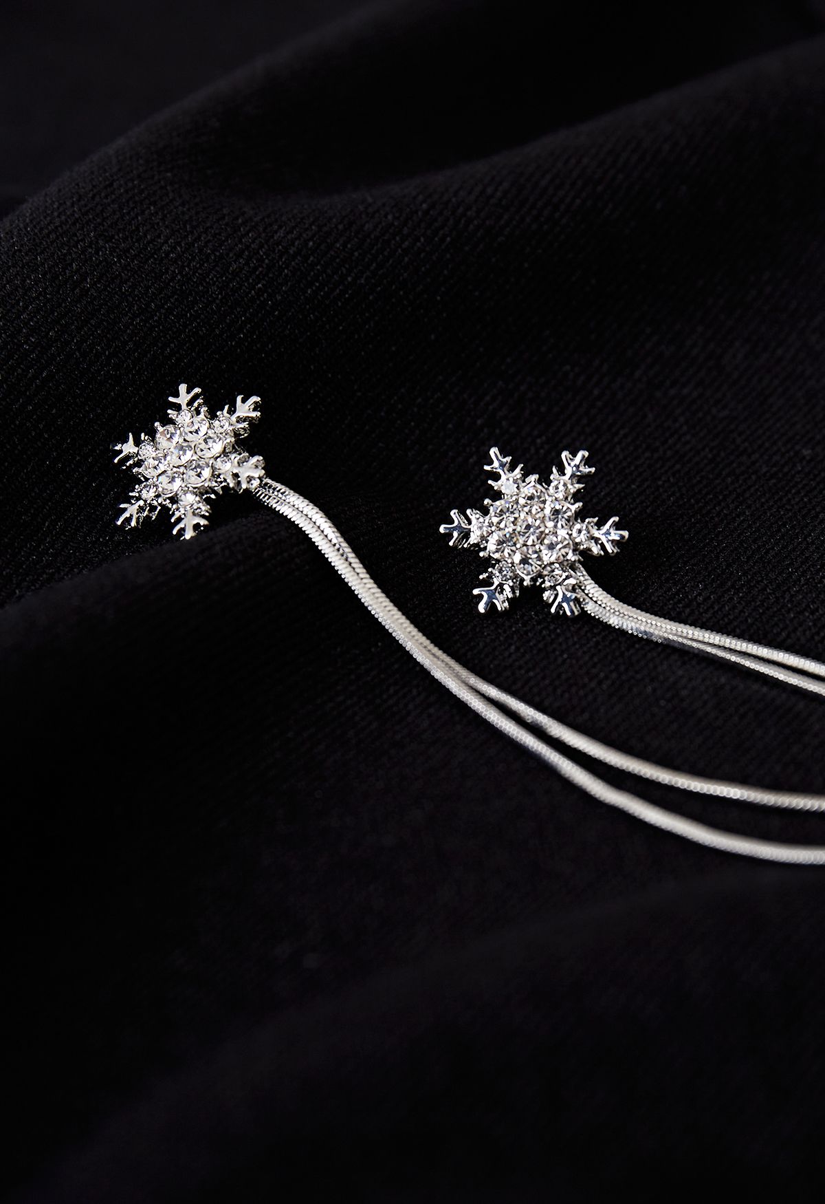 Dazzling Diamond Snowflake Drop Earrings