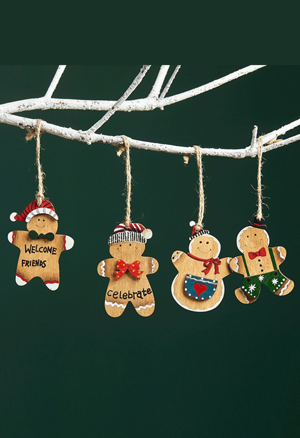 Happy Gingerbread Friends Christmas Ornament