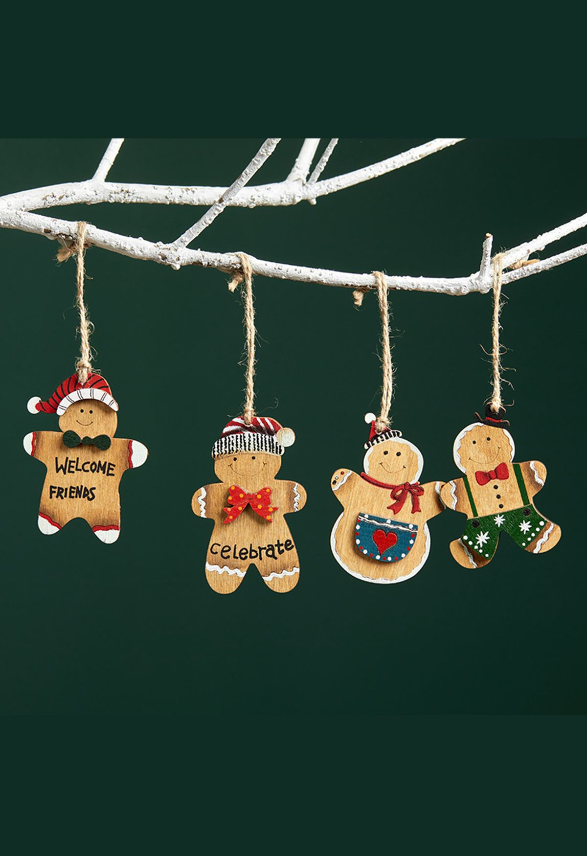 Happy Gingerbread Friends Christmas Ornament