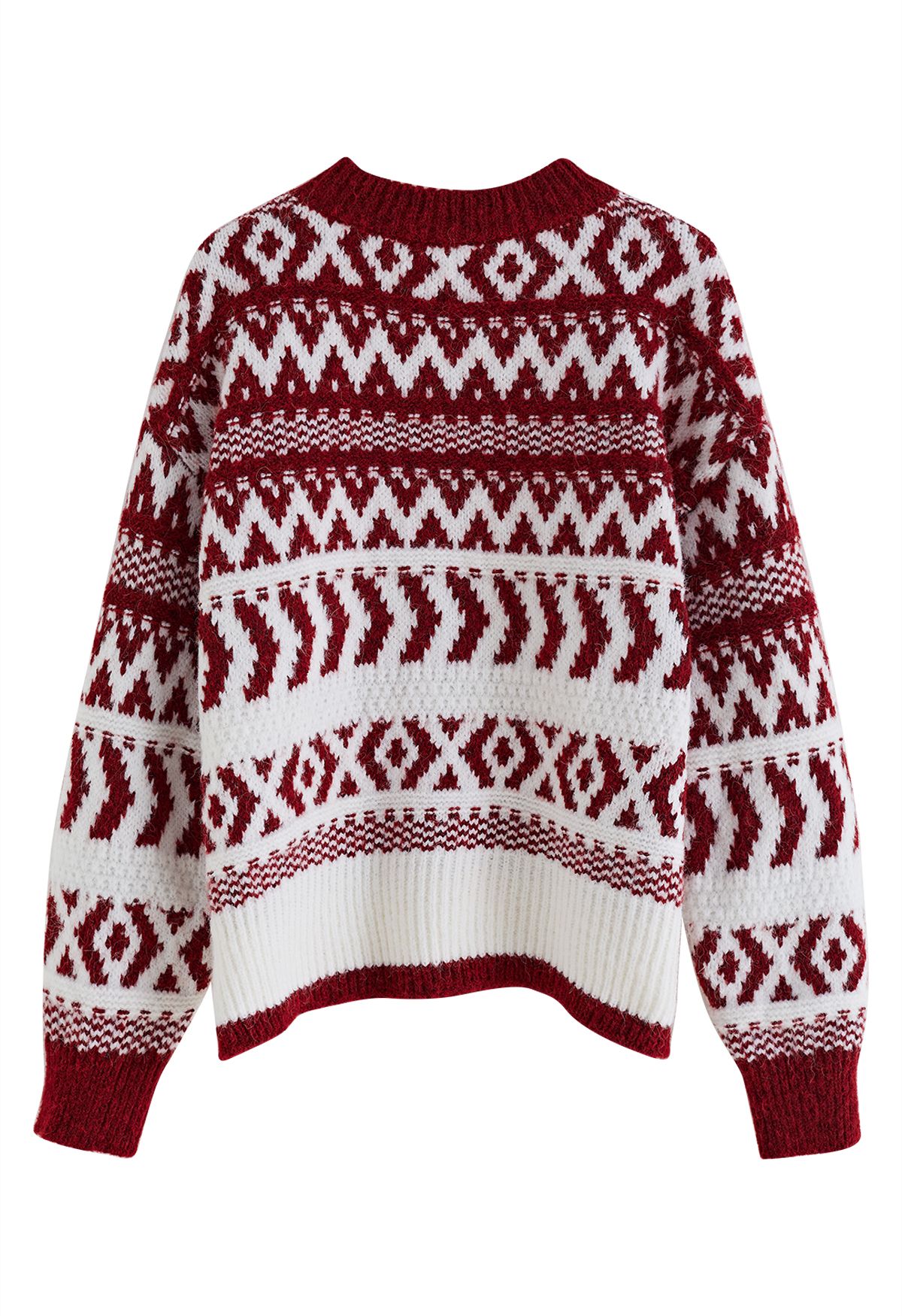 Fancy Fair Isle Chunky Knit Sweater