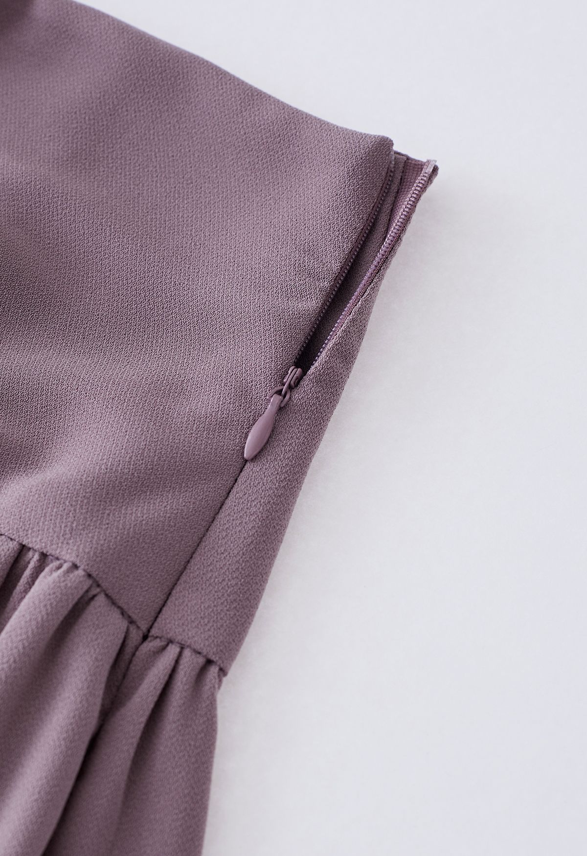 Ruched Waist Slit Maxi Skirt in Lilac