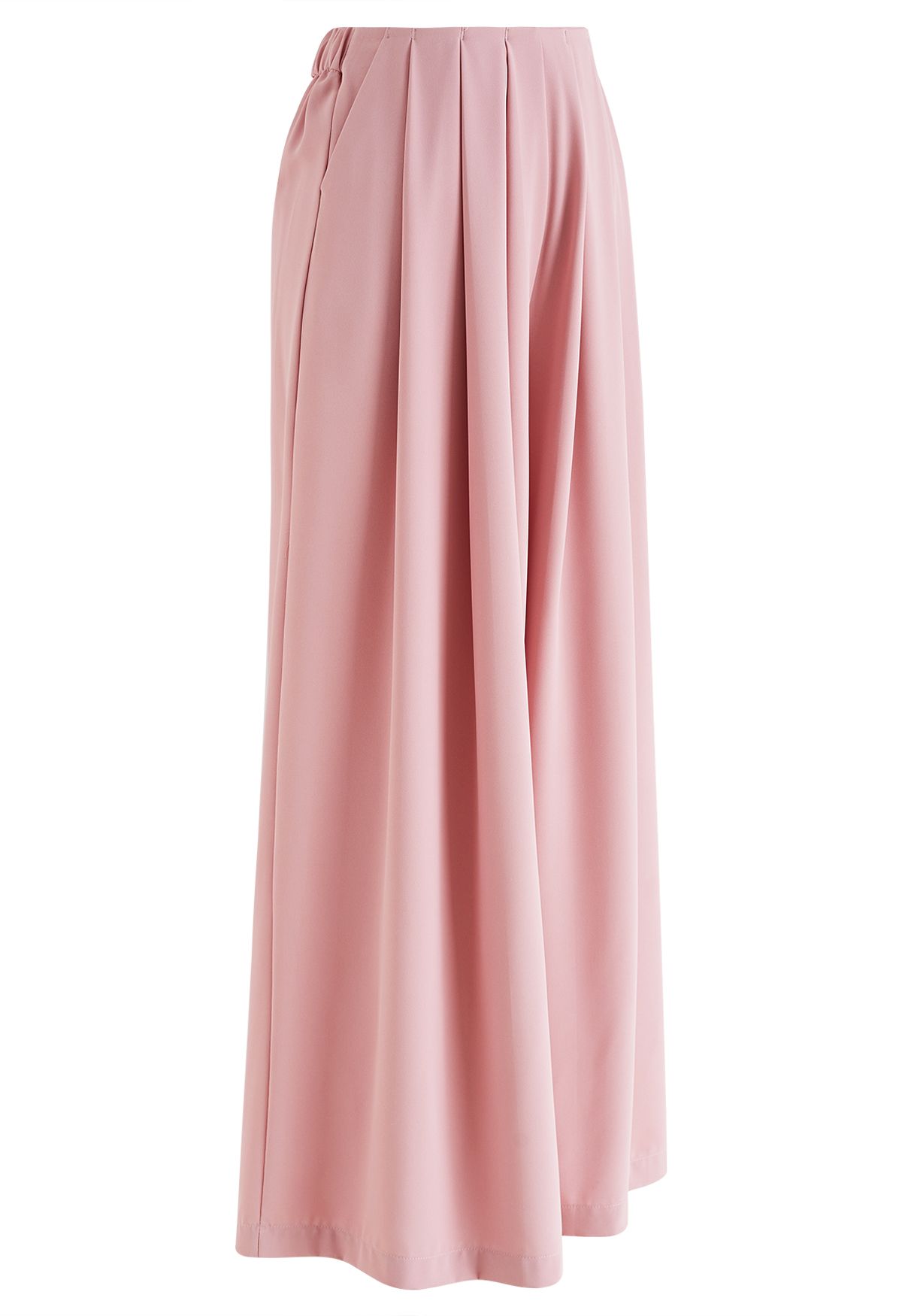 Fanciful Pleats Wide-Leg Pants in Pink