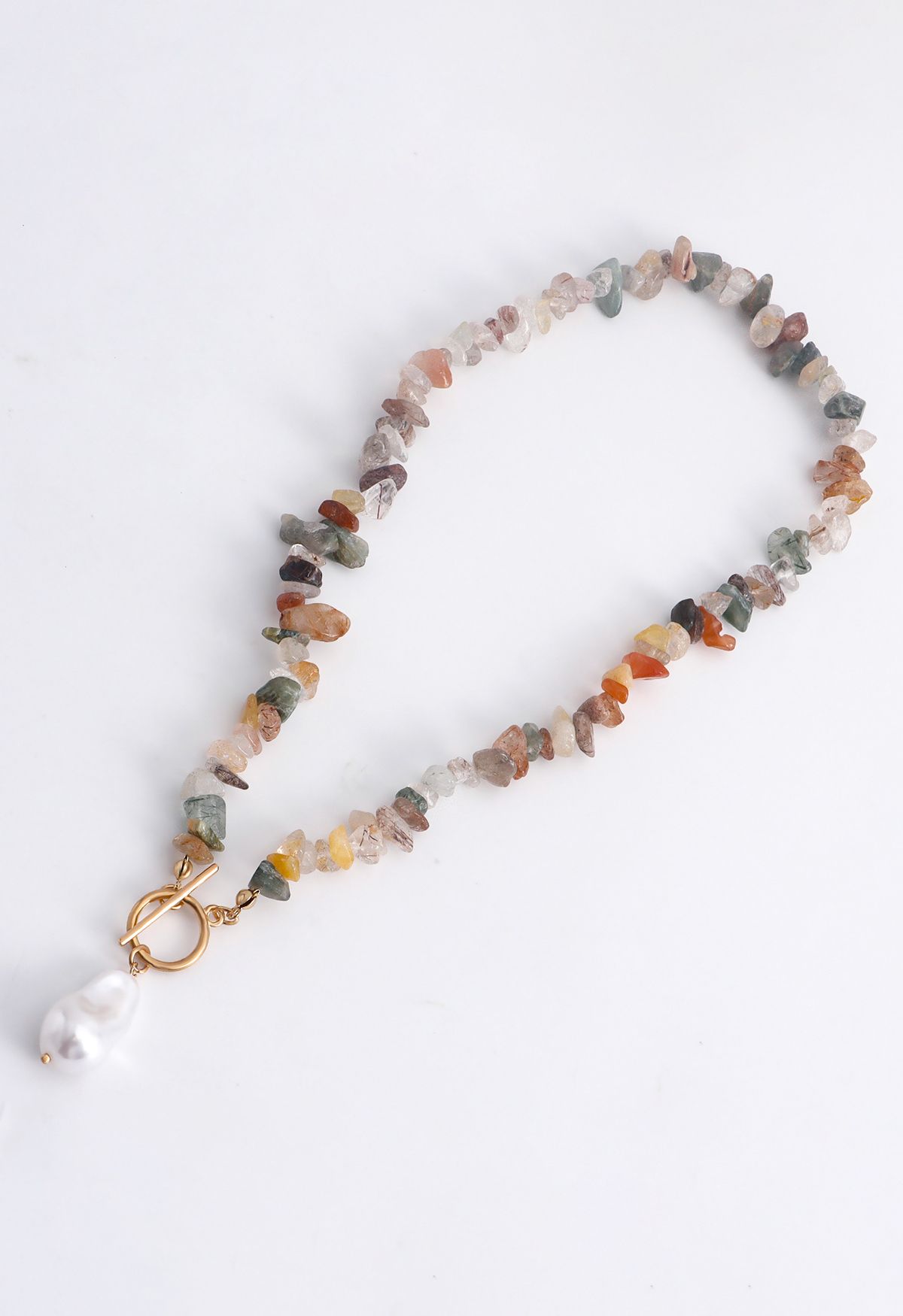 Multicolor Natural Stone Pearl Necklace