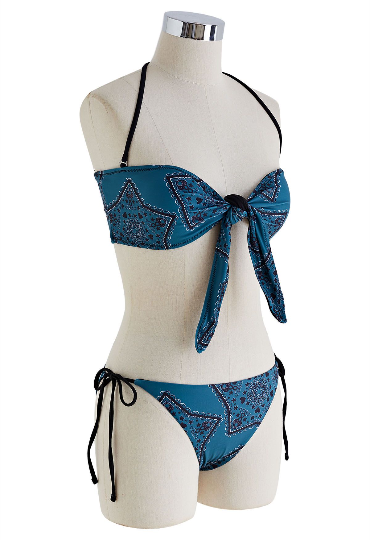 Bohemia Knotted Tie-String Bikini Set